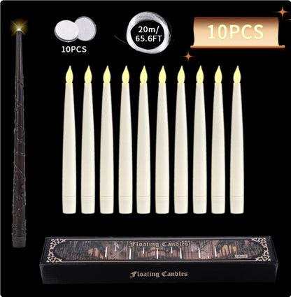 LED Floating Candles With Magic Wand