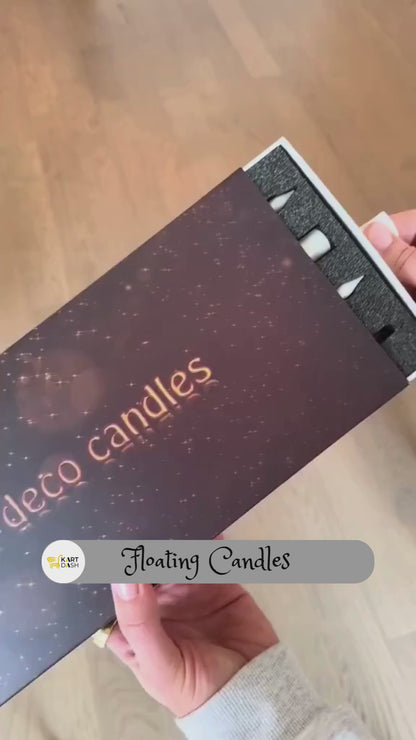 LED Floating Candles With Magic Wand